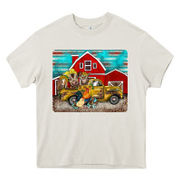 Cream western truck farm animals mousepad Heavy Core Tee - BarkalooDesign