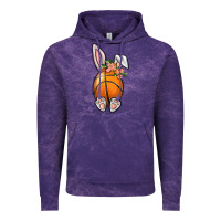 Cloud Purple Basketball Easter Bunny Vintage Hoodie - BundleAndBundleShop