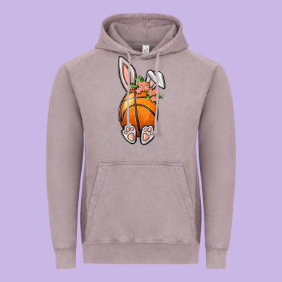 Basketball Easter Bunny Vintage Hoodie Designed By Bundleandbundleshop