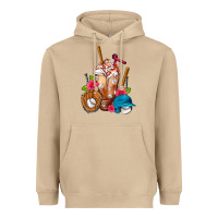 Mushroom Baseball Frappe Heavyweight Hoodie - FaDigitalArtStudio
