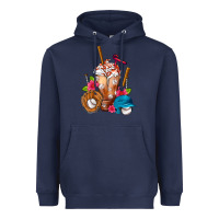Navy Baseball Frappe Heavyweight Hoodie - FaDigitalArtStudio