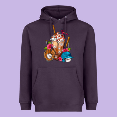 Baseball Frappe Heavyweight Hoodie Designed By Fadigitalartstudio