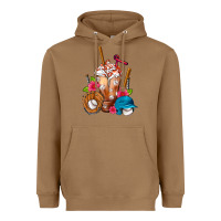 Toasted Coconut Baseball Frappe Heavyweight Hoodie - FaDigitalArtStudio