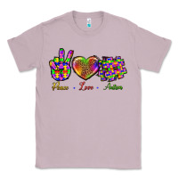 Lilac Peace Love Autism Classic Tee - BundleAndBundleShop