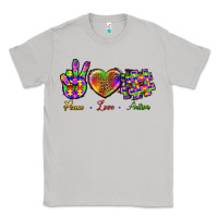Moon Dust Peace Love Autism Classic Tee - BundleAndBundleShop