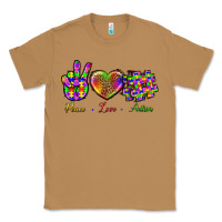 Toasted Coconut Peace Love Autism Classic Tee - BundleAndBundleShop