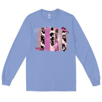 Colony Blue Purple Glitter Cowhide Pattern Brushstrokes Long Sleeve Tee - Bettercallsaul