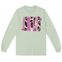 Matcha Purple Glitter Cowhide Pattern Brushstrokes Long Sleeve Tee - Bettercallsaul