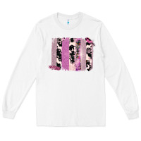 White Purple Glitter Cowhide Pattern Brushstrokes Long Sleeve Tee - Bettercallsaul