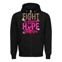 Black Fight believe hope survive Cancer Awareness Zipper Hoodie - HowdyJamesFarm