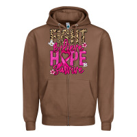 Chestnut Fight believe hope survive Cancer Awareness Zipper Hoodie - HowdyJamesFarm