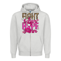 Dove Grey Fight believe hope survive Cancer Awareness Zipper Hoodie - HowdyJamesFarm