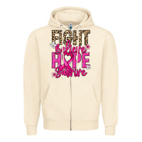 Fight Believe Hope Survive Cancer Awareness Zipper Hoodie | Teevron