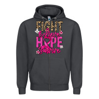 Smoke Fight believe hope survive Cancer Awareness Zipper Hoodie - HowdyJamesFarm