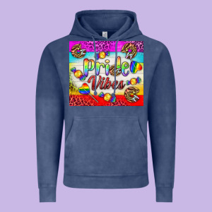 Pride Vibes Lgbtq+ Tumbler Vintage Hoodie Designed By Bundleandbundleshop