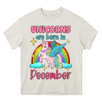 Cream unicorns are born in december Heavy Core Tee - Jasminsmagicworld