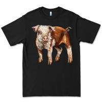 Black Baby Hereford Pig Premium Tee - LillyAllenDesigns