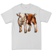 Dove Grey Baby Hereford Pig Premium Tee - LillyAllenDesigns