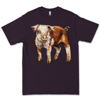 Plum Baby Hereford Pig Premium Tee - LillyAllenDesigns