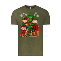 Mimi Elf, Mama Elf, Child Elf Christmas Vintage Tee | Teevron