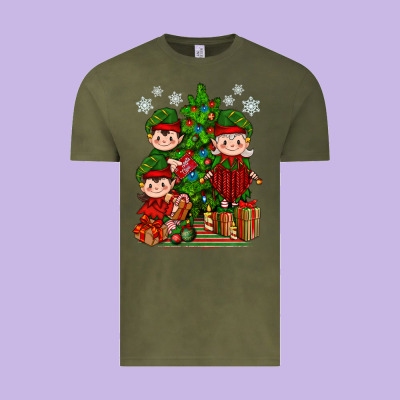 Mimi Elf, Mama Elf, Child Elf Christmas Vintage Tee Designed By Bundleandbundleshop