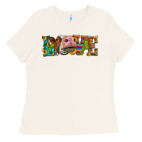 Bone Western Love Simmental Cow Ladies Tee - LillyAllenDesigns