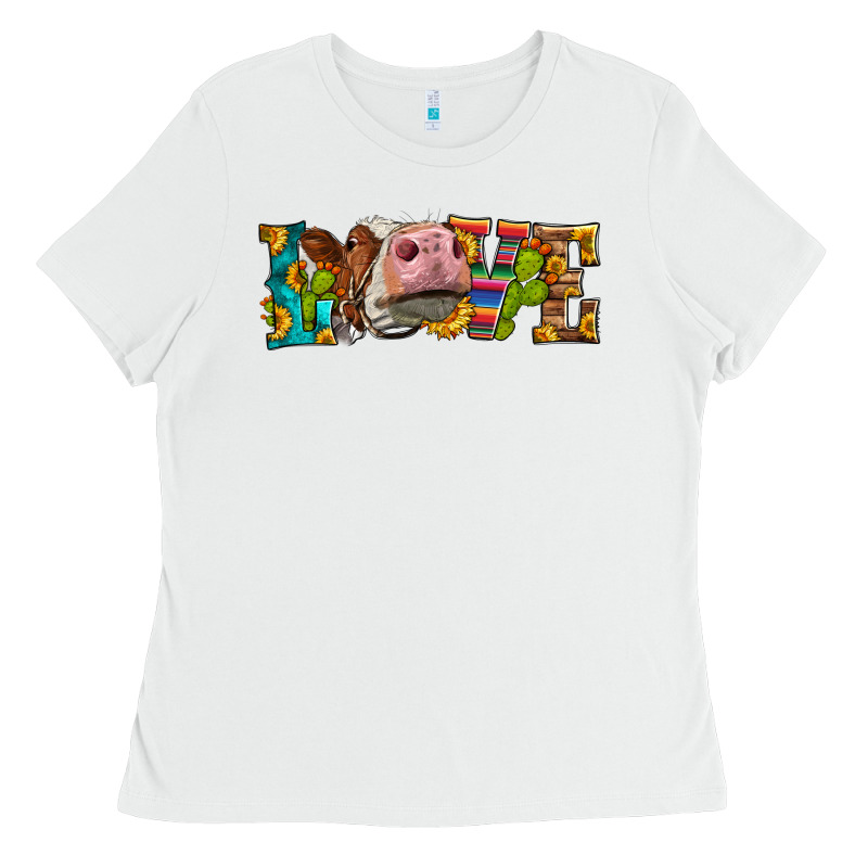 Western Love Simmental Cow Ladies Tee by LillyAllenDesigns | Teevron