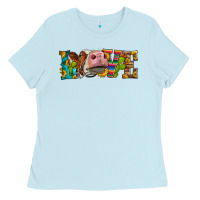 Baby Blue Western Love Simmental Cow Ladies Tee - LillyAllenDesigns