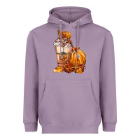 Lavender Pumpkin Spice Coffee Heavyweight Hoodie - FaDigitalArtStudio