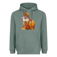 Sage Pumpkin Spice Coffee Heavyweight Hoodie - FaDigitalArtStudio