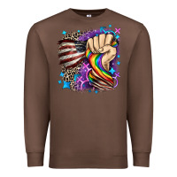 Chestnut LGBTQ+ and American flag Premium Sweatshirt - FaDigitalArtStudio