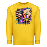 Lemon LGBTQ+ and American flag Premium Sweatshirt - FaDigitalArtStudio