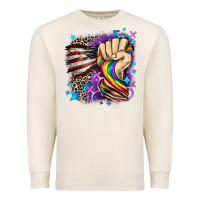 Sandshell LGBTQ+ and American flag Premium Sweatshirt - FaDigitalArtStudio