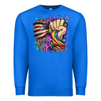 True Royal LGBTQ+ and American flag Premium Sweatshirt - FaDigitalArtStudio