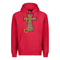 Cardinal he is risen leopard cross Premium Hoodie - JahusDesignShop