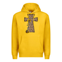 Lemon he is risen leopard cross Premium Hoodie - JahusDesignShop