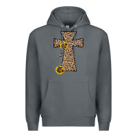 Rock he is risen leopard cross Premium Hoodie - JahusDesignShop