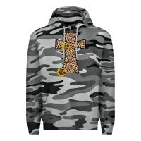 Slate Camo he is risen leopard cross Premium Hoodie - JahusDesignShop