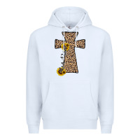 White he is risen leopard cross Premium Hoodie - JahusDesignShop