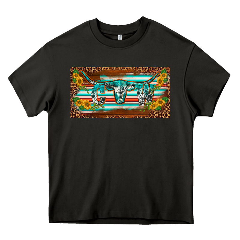 Western Howdy Cowgirl Leopard Serape   License Plate Template Heavy Core Tee by BarkalooDesign | Teevron