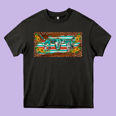 Western Howdy Cowgirl Leopard Serape   License Plate Template Heavy Core Tee Designed By Barkaloodesign