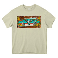 Mossy western howdy cowgirl leopard serape   license plate template Heavy Core Tee - BarkalooDesign