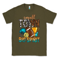 Army Green Small Town Big Spirit Classic Tee - BundleAndBundleShop