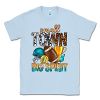 Dusty Blue Small Town Big Spirit Classic Tee - BundleAndBundleShop