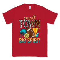 Red Small Town Big Spirit Classic Tee - BundleAndBundleShop