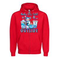 Red baby it's cold outside Zipper Hoodie - CowGirlArtShop