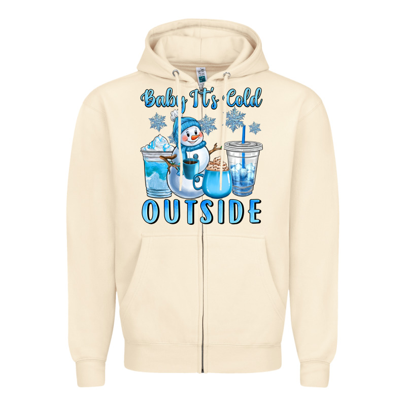Baby It's Cold Outside Zipper Hoodie by CowGirlArtShop | Teevron