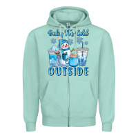 Seafoam baby it's cold outside Zipper Hoodie - CowGirlArtShop
