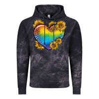Cloud Black Pride Heart And Sunflower Vintage Hoodie - BundleAndBundleShop