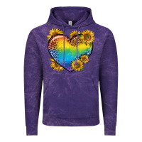 Cloud Purple Pride Heart And Sunflower Vintage Hoodie - BundleAndBundleShop